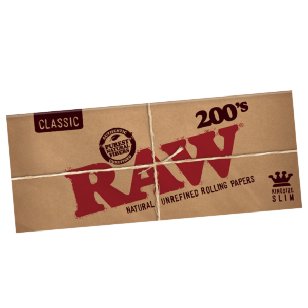 RAW Classic Sin pliegues Kingsize Slim X 200 hojas
