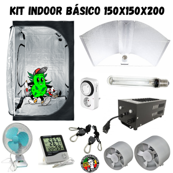 kit indoor basico 150x150x200 HPS 600w