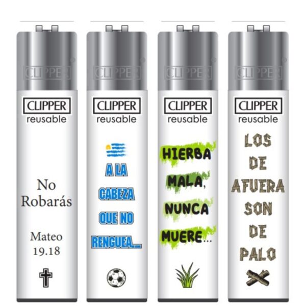 Encendedores CLIPPER x4 frases uy